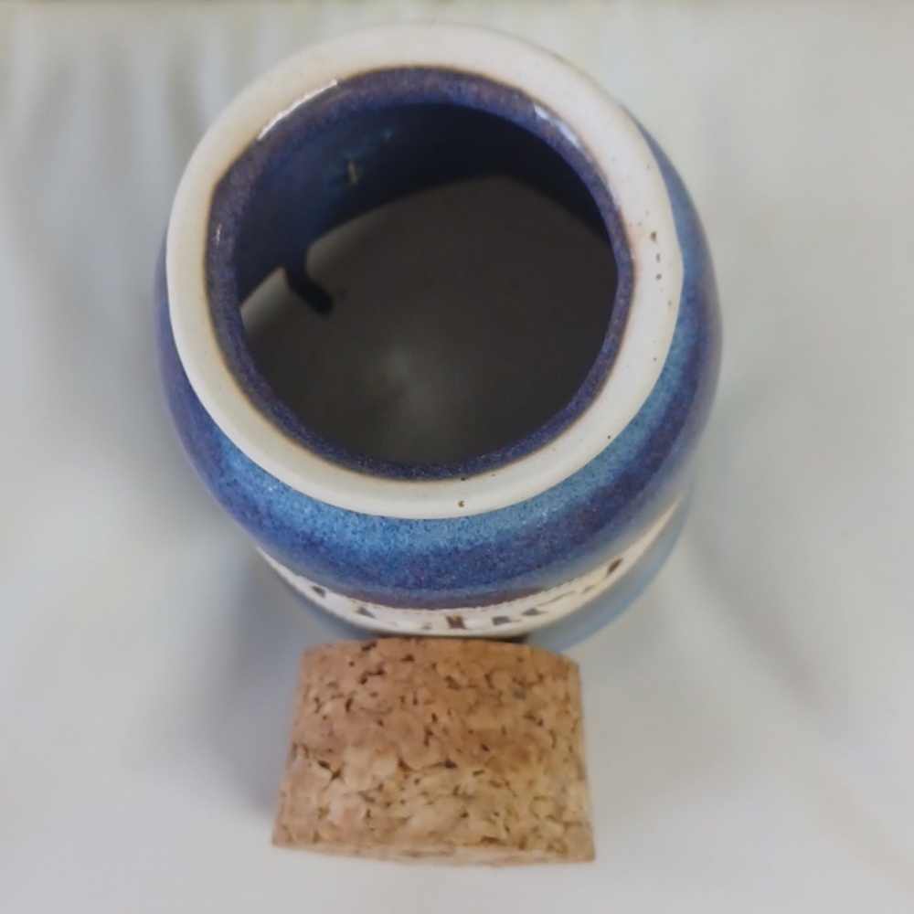 VINTAGE 1991 Dr. Brophy's Pottery Word Jar with Cork Lid - WISHES - Picture 10 of 13